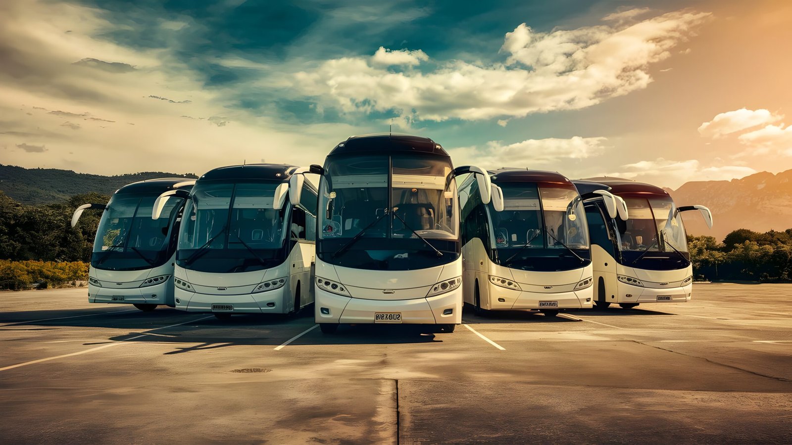 Ônibus corporativo monitorado por tecnologias de telemetria, câmeras e controle de embarque de colaboradores.
